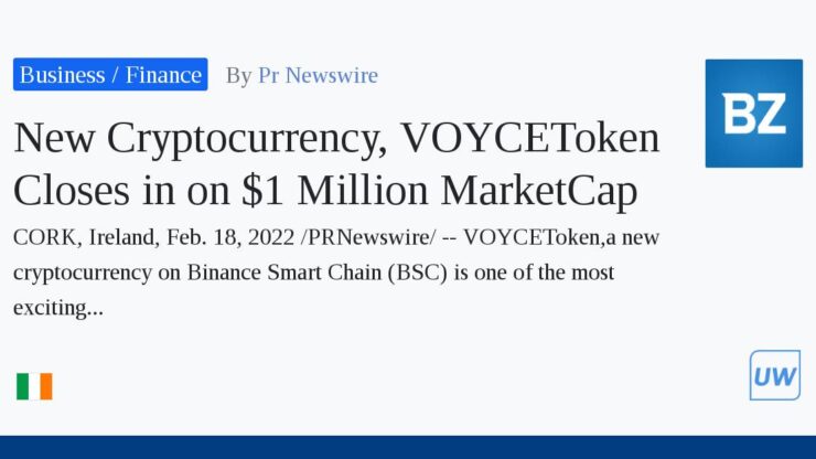 Tiền điện tử mới, VOYCEToken giá vốn hóa thị trường trên 1 triệu đô la