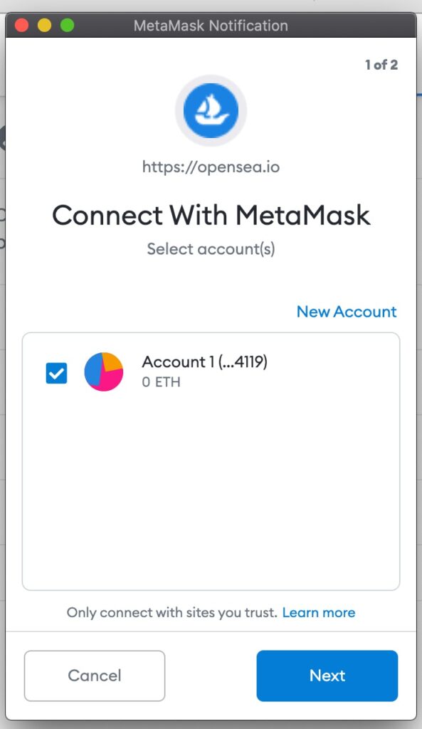 Nếu bạn đã cài đặt một ví như MetaMask, việc đăng nhập gần như ngay lập tức