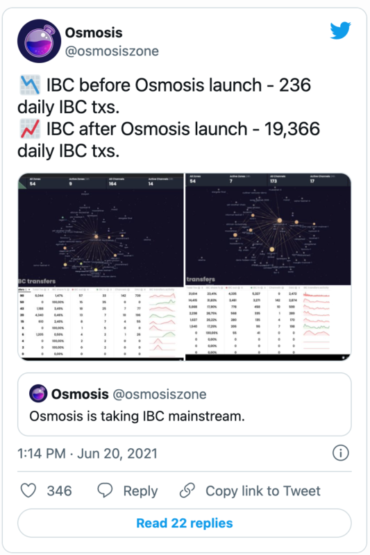 Cosmos cho phép gửi và rút tiền IBC từ một giao diện đơn giản