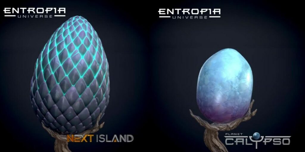 NFF Egg là Next Island và Cyrene trong Entropia Universe cũng sẽ được bán đấu giá