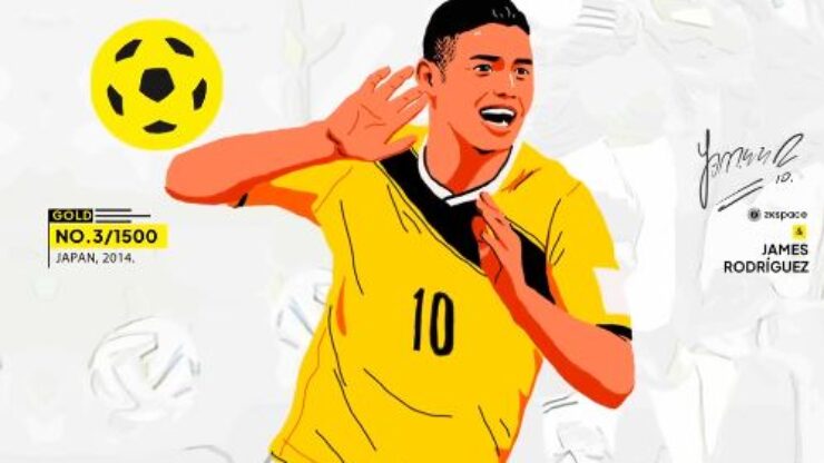 Ngôi sao bóng đá James Rodríguez Colombia đấu giá NFT trên ZKSea