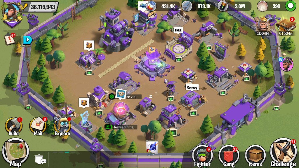 Phát triển thành phố và quân đội trong trò chơi Meta Apes