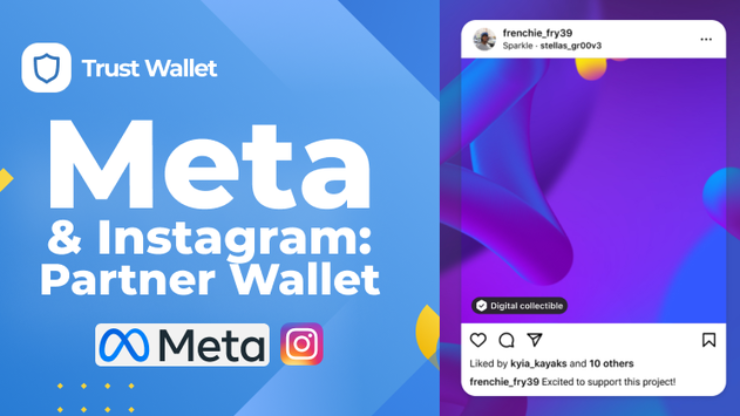 Trust Wallet của Binance trở thành ví đối tác chính cho Meta và Instagram NFT